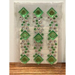 Michaels Green Diamond Rhinestone Jewel Stickers embellishment 232410